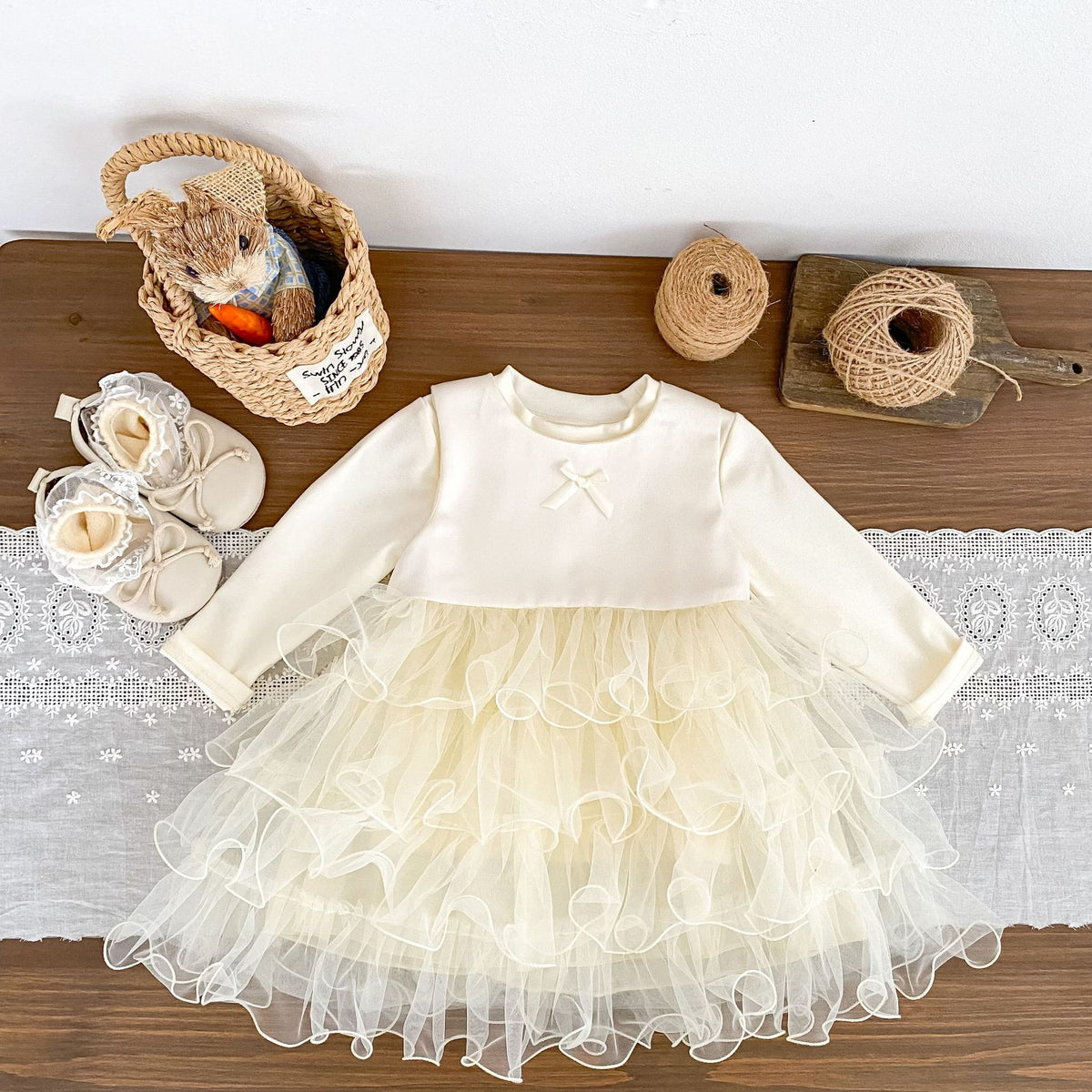 MyKids-USA® Hot Selling Autumn Baby Kids Girls Long Sleeves Solid Color Top and Sleeveless Dress Set