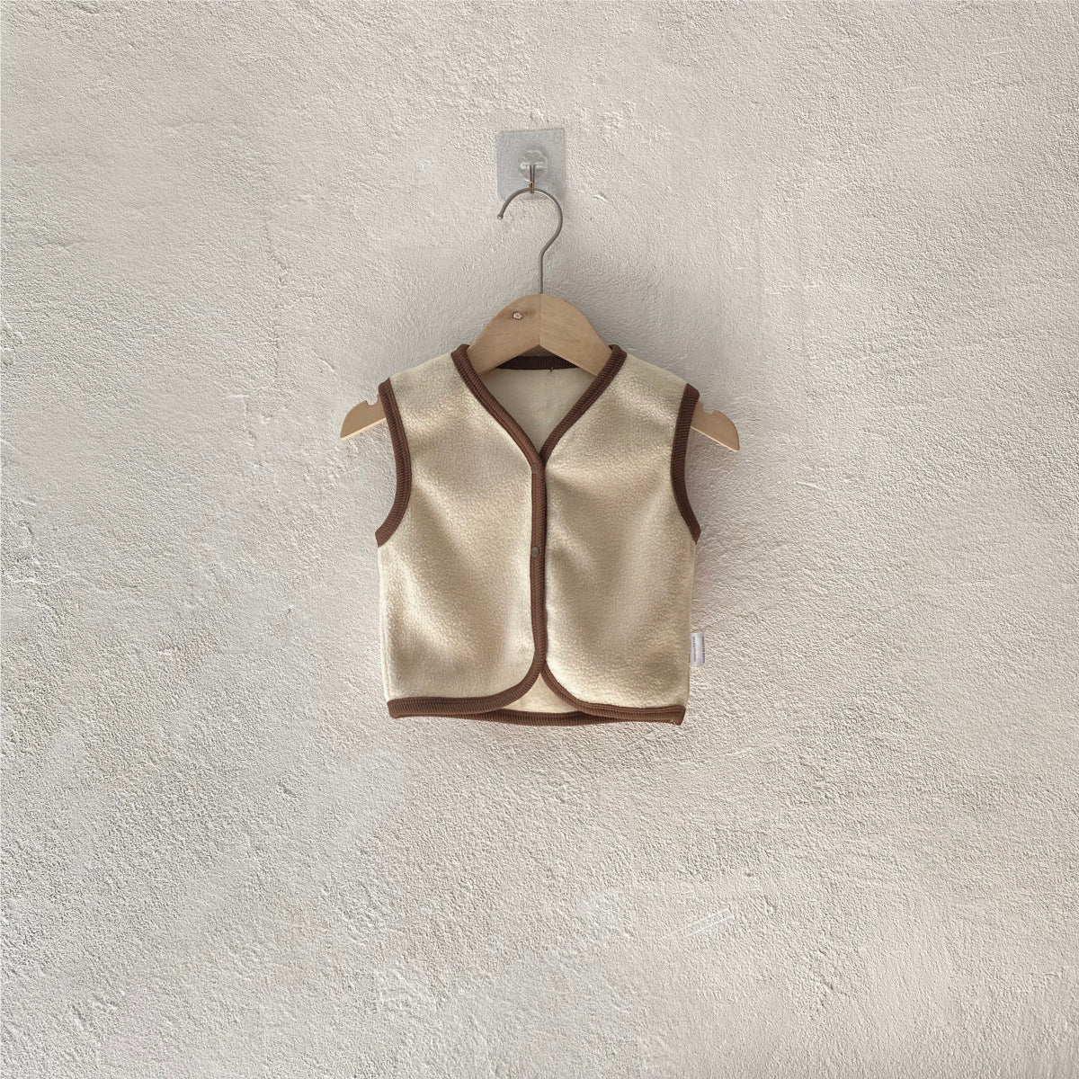 Arrival Winter and Autumn Baby Kids Unisex Fleece-Lined Sleeveless V Neck Vest, MyKids-USA®, Baby & Toddler Coats & Jackets, MyKids-USA - Size/Age - 66 (3-6M) - Color - Beige -  -  - TR2601071126-A.