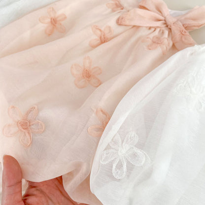 Summer Arrival Sleeveless Flowers Pattern Butterfly-bow Decorated Collar Onesies for Stylish Girls, MyKids-USA®, Baby One-Pieces, MyKids-USA -  -  -  -  -  -  - 