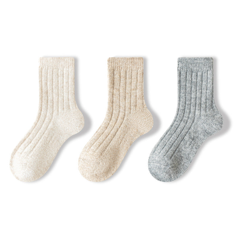 Autumn and Winter Arrival Baby Unisex Breathable Striped Pattern or Solid Color Casual Socks 1 Lot=3-Pair Set, MyKids-USA®, Baby & Toddler Socks & Tights, MyKids-USA - Size/Age - M (2-4Y) - Color - Grey -  -  - TR2601072051-D.
