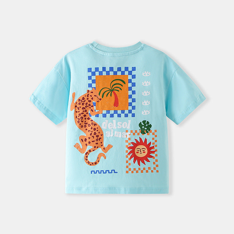 Summer Boys’ Animals Cartoon Pattern T-shirt, MyKids-USA®, T-Shirts, MyKids-USA -  -  -  -  -  -  - .