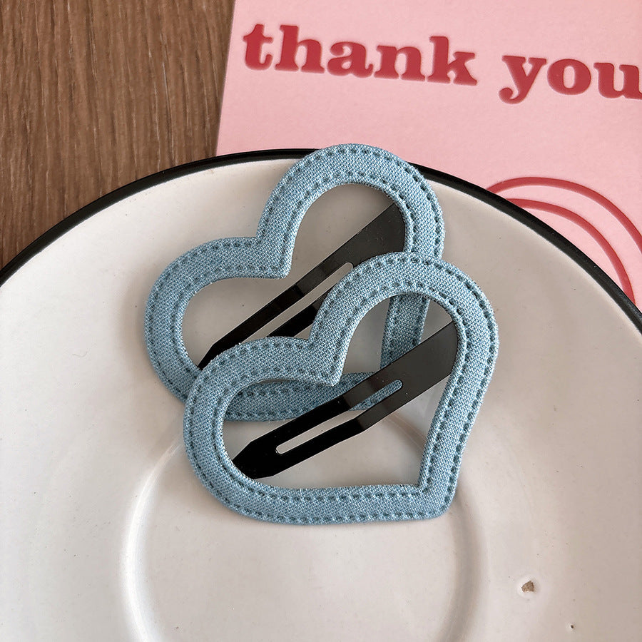 Collection of 2 Versatile Geometric Pattern Hair Clips, MyKids-USA®, Hair Pins, Claws & Clips, MyKids-USA - Size/Age - Average Size (0-12Y） - Color - Blue -  -  - TR2601231817-B.