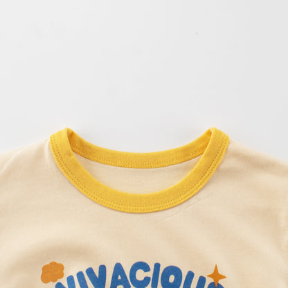 Summer Girls’ Teddy Bear and Puppy Pattern Print T-shirt in European and American Style, MyKids-USA®, Baby & Toddler Tops, MyKids-USA -  -  -  -  -  -  - 