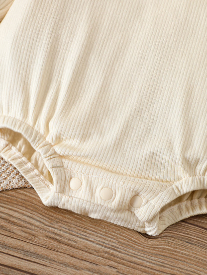 Autumn Baby Kids Girls Long Sleeves Knitted Onesies and Hollow-out Sleeveless Dress Set