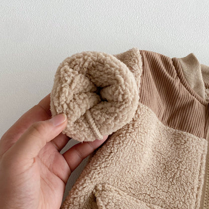 Winter Arrival Baby Unisex Long Sleeves Zip-up Fluffy Casual Rompers, MyKids-USA®, Baby One-Pieces, MyKids-USA -  -  -  -  -  -  - 