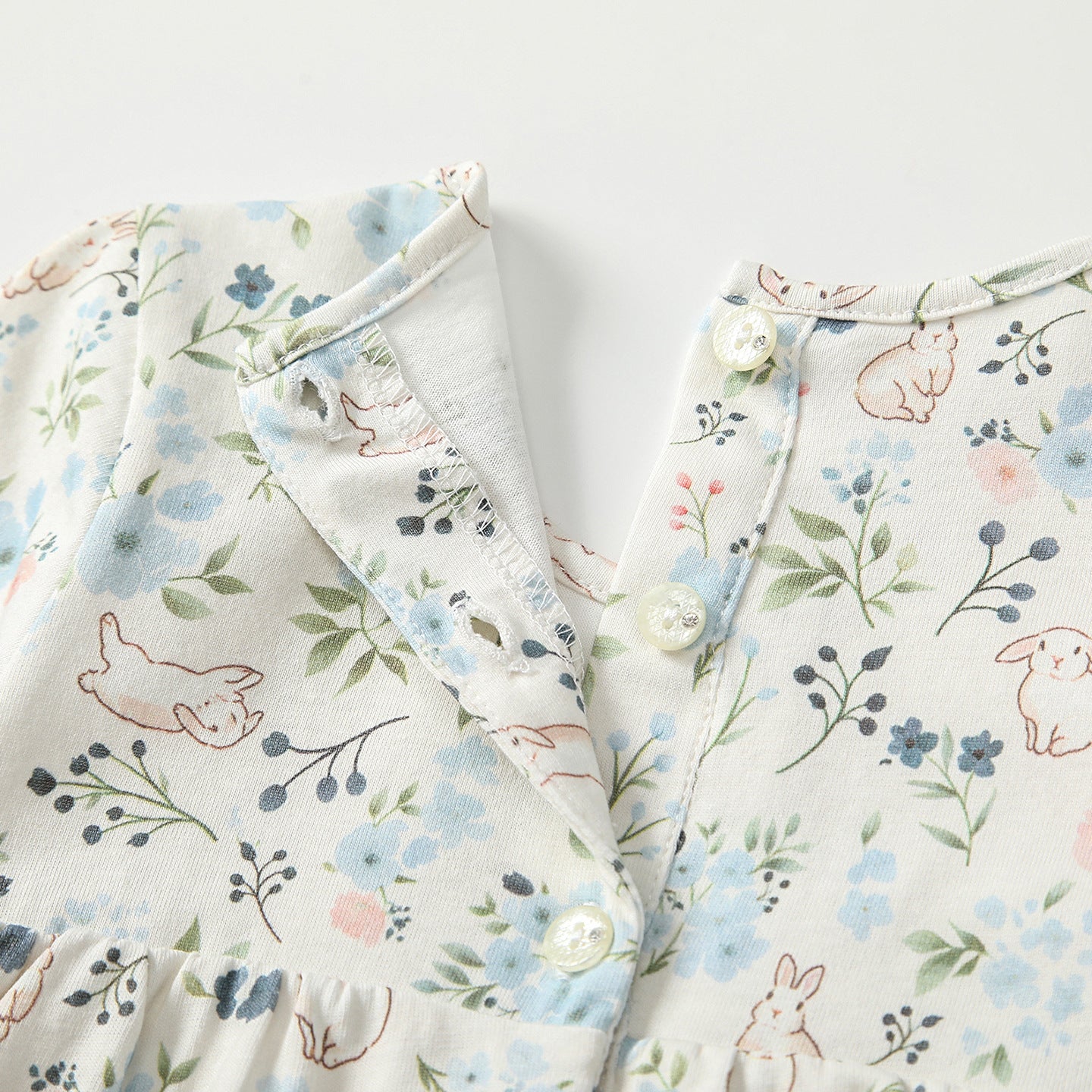 Arrival Autumn Baby Girls Floral Long Sleeves Rabbit Pattern Embroidered Dress, MyKids-USA®, Baby & Toddler Dresses, MyKids-USA -  -  -  -  -  -  - 