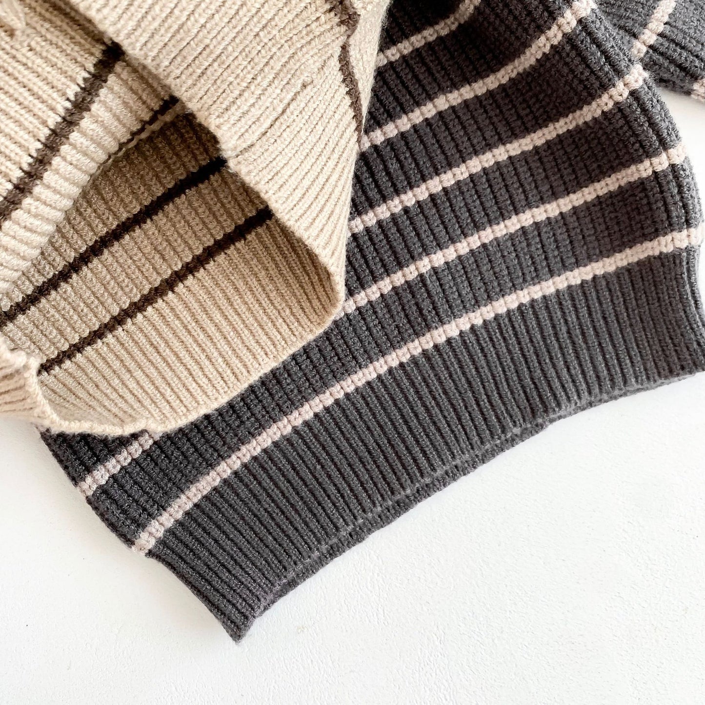 Spring and Autumn Baby Kids Unisex Striped Long Sleeves Top and Sleeveless Overalls Knitted Clothing Set, MyKids-USA®, Baby & Toddler Outfits, MyKids-USA -  -  -  -  -  -  - 