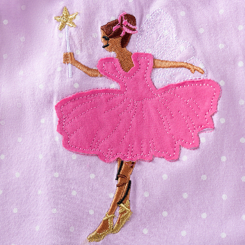 Autumn and Spring Arrival Purple Dancers Cartoon Pattern Long Sleeves Dress for Stylish Girls, MyKids-USA®, Baby & Toddler Dresses, MyKids-USA -  -  -  -  -  -  - 