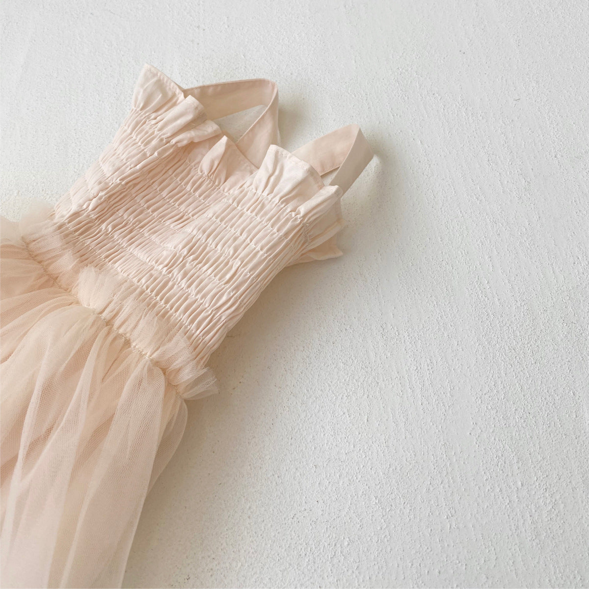 Summer Arrival Baby Girls Sleeveless Tulle Patchwork Bodysuit