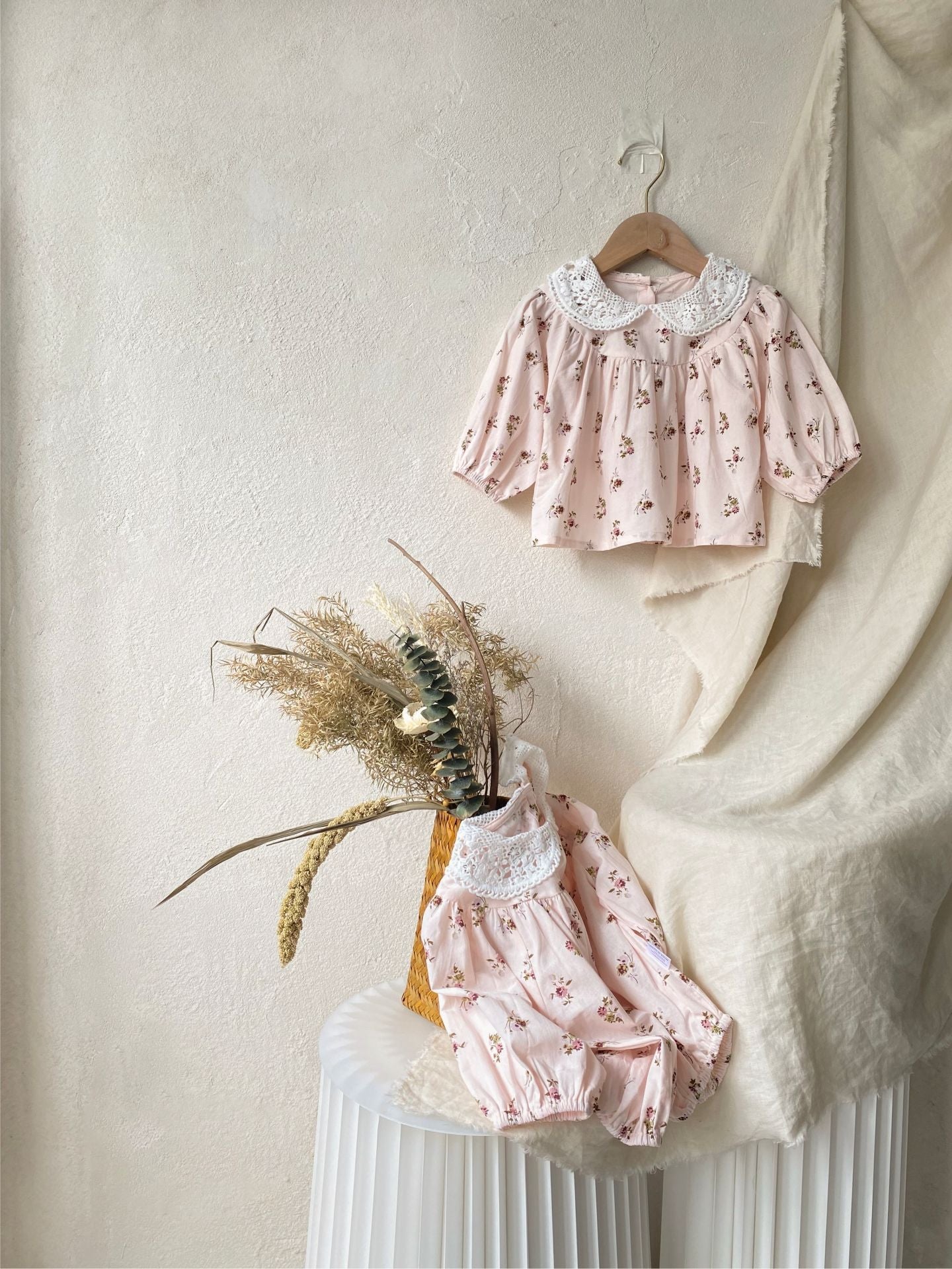 MyKids-USA® Autumn Arrival Baby Kids Girls Princess Long Sleeves Hollow-out Collar Floral Top