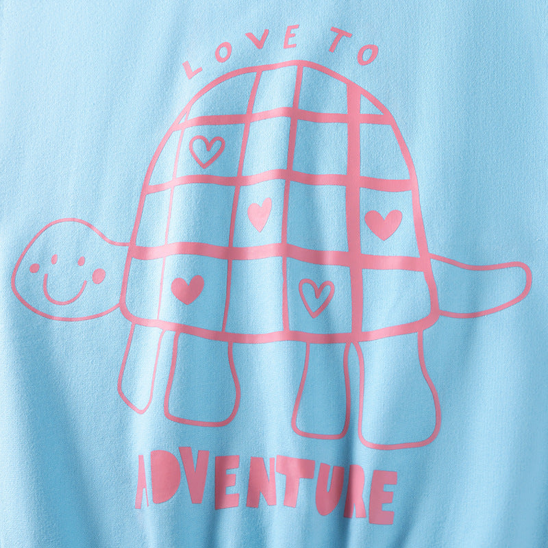 Spring and Autumn Girls Tortoise Cartoon Pattern Long Sleeves Sweatshirt and Striped Pants Clothing Set, MyKids-USA®, Baby & Toddler Outfits, MyKids-USA -  -  -  -  -  -  - 