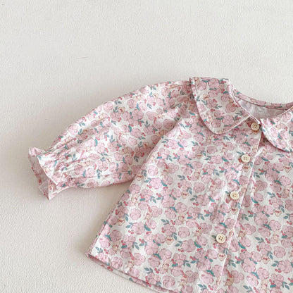 Spring and Autumn Baby Kids Girls Long Sleeves Floral Top and Cartoon Sleeveless Overalls Clothing Set, MyKids-USA®, Baby & Toddler Outfits, MyKids-USA -  -  -  -  -  -  - .