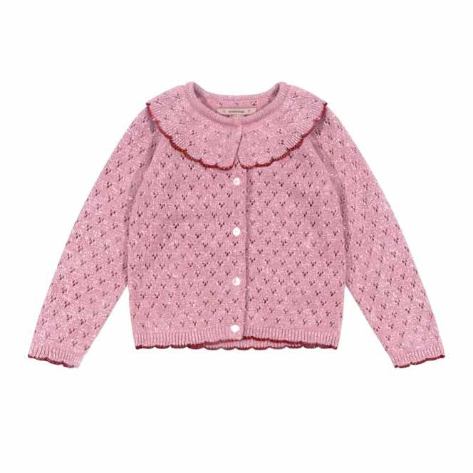 Autumn Arrival Baby Kids Girls Long Sleeves Geometric Pattern Single Breasted Knitted Cardigan with Collar, MyKids-USA®, Cardigans, MyKids-USA - Size/Age - 80 (9-12M) - Color - Pink -  -  - TR2509262359-A