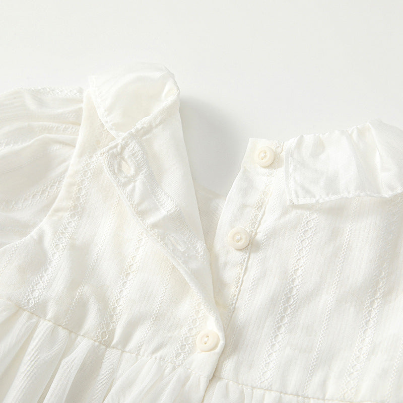 Summer Arrival Baby Girls Cute Solid Color Floral Embroidery Short Sleeves Dress Design Onesies, MyKids-USA®, Baby One-Pieces, MyKids-USA -  -  -  -  -  -  - 