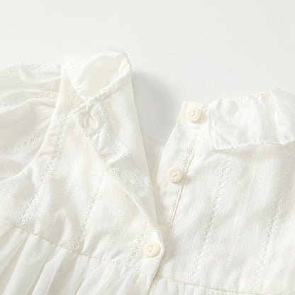 Summer Arrival Baby Girls Cute Solid Color Floral Embroidery Short Sleeves Dress Design Onesies, MyKids-USA®, Baby One-Pieces, MyKids-USA -  -  -  -  -  -  - 