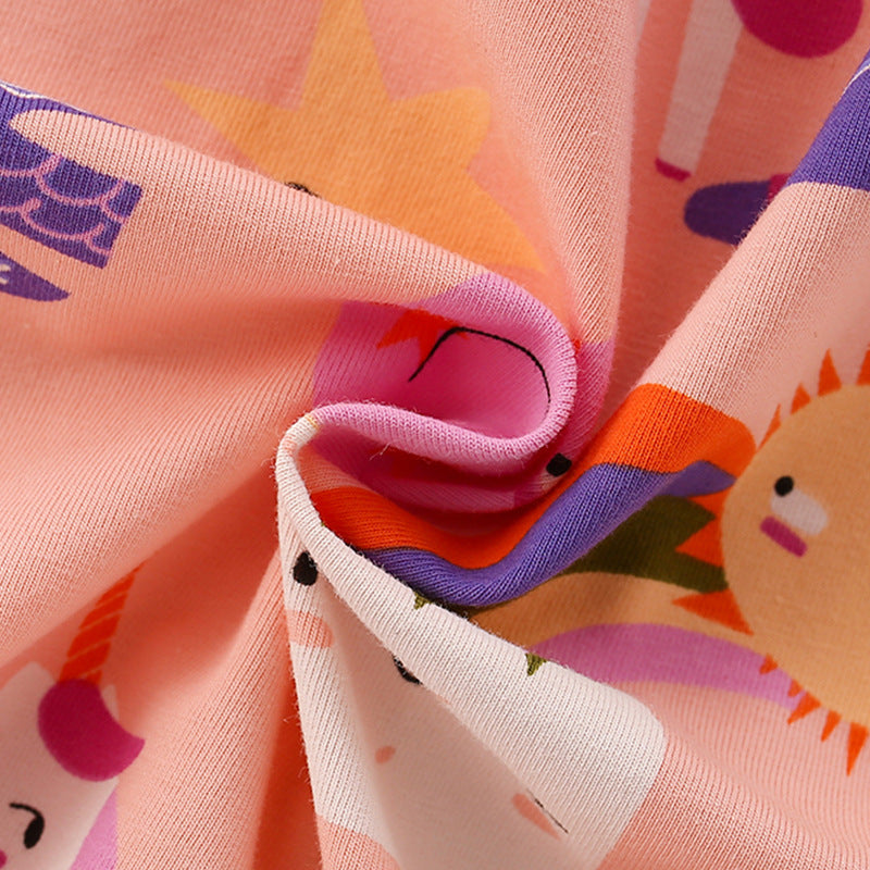 Summer Arrival Cartoon Unicorns Pattern Short Sleeves Dress for Stylish Girls, MyKids-USA®, Baby & Toddler Dresses, MyKids-USA -  -  -  -  -  -  - 