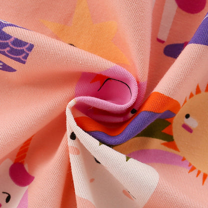 Summer Arrival Cartoon Unicorns Pattern Short Sleeves Dress for Stylish Girls, MyKids-USA®, Baby & Toddler Dresses, MyKids-USA -  -  -  -  -  -  - 