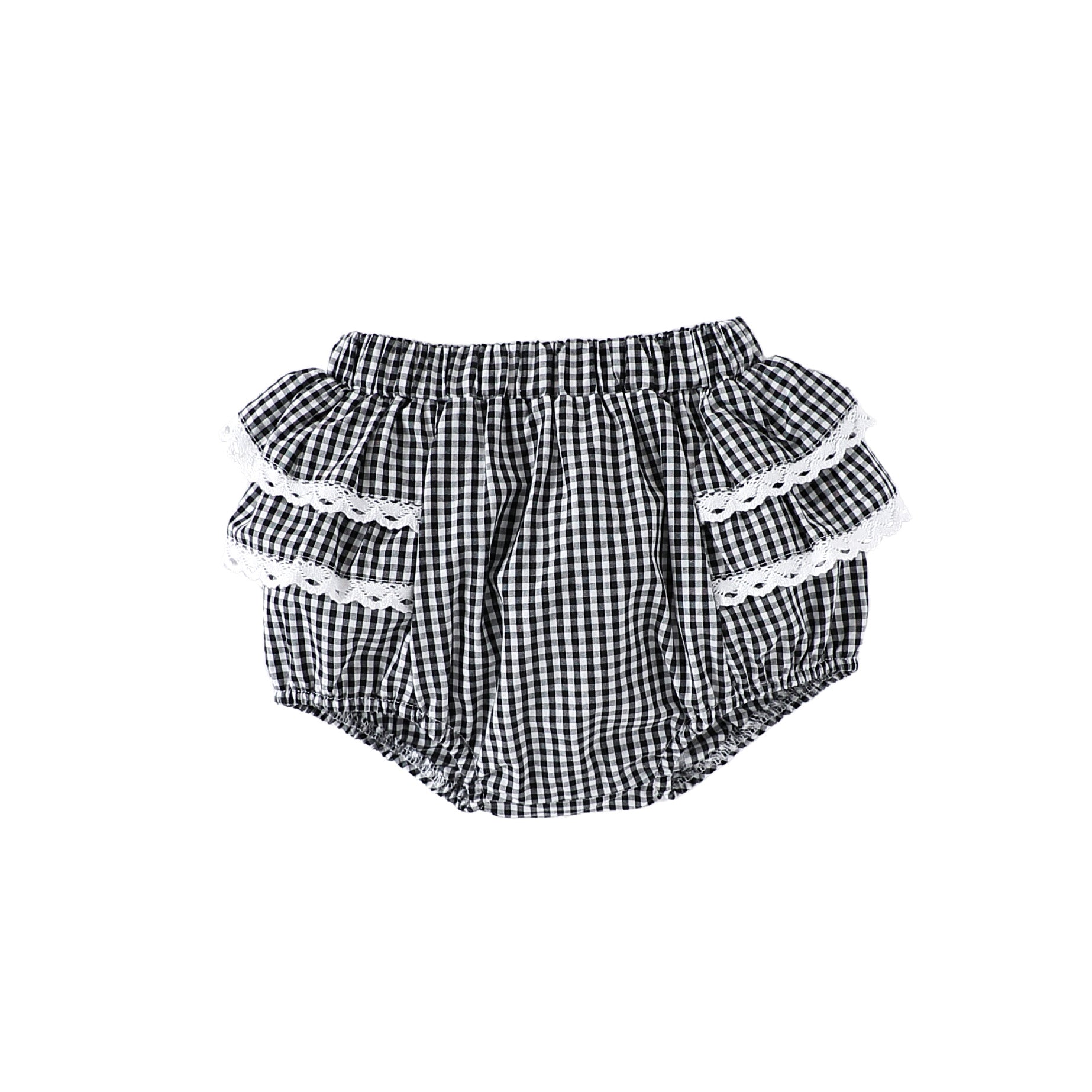 Summer Arrival Baby Girls Fly Sleeves Floral Pattern Top and Plaid Bloomers Clothing Sets, MyKids-USA®, Shorts, MyKids-USA - Size/Age - 73 (6-9M) - Color - Black -  -  - TR2505192151-A
