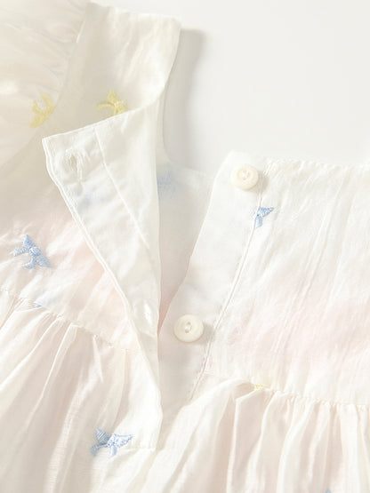Summer Arrival Short Sleeves Embroidered Pattern Onesies Dress for Stylish Girls, MyKids-USA®, Baby & Children's Dresses, MyKids-USA -  -  -  -  -  -  - .
