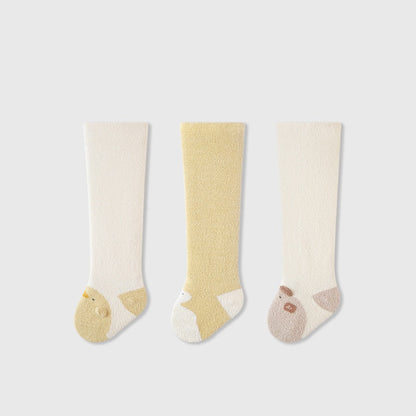 Autumn and Spring Baby Boys and Girls Cute Cartoon Pattern Socks 1 Lot=3-Pair Set, MyKids-USA®, Baby & Toddler Socks & Tights, MyKids-USA - Size/Age - XS (0-6M) - Color - Yellow -  -  - TR2601252152-D.