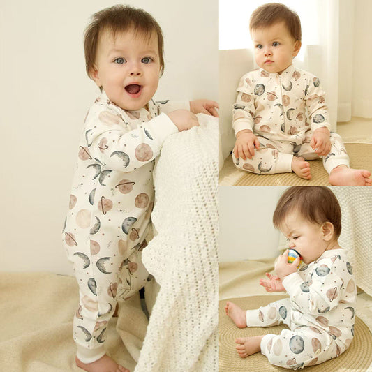 Autumn Arrival Baby Unisex Long Sleeves Planet Pattern Zip-up Rompers, MyKids-USA®, Outfit Sets, MyKids-USA -  -  -  -  -  -  - 