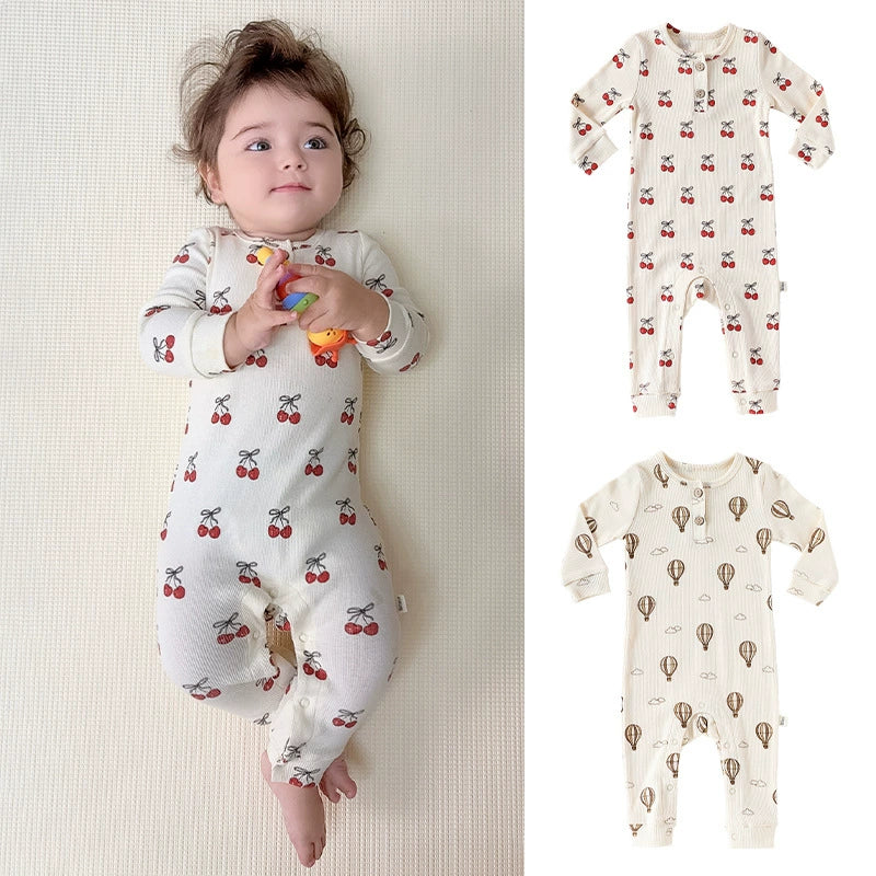 Autumn Arrival Baby Unisex Long Sleeves Casual Pattern Crew Neck Rompers, MyKids-USA®, Baby One-Pieces, MyKids-USA -  -  -  -  -  -  - 