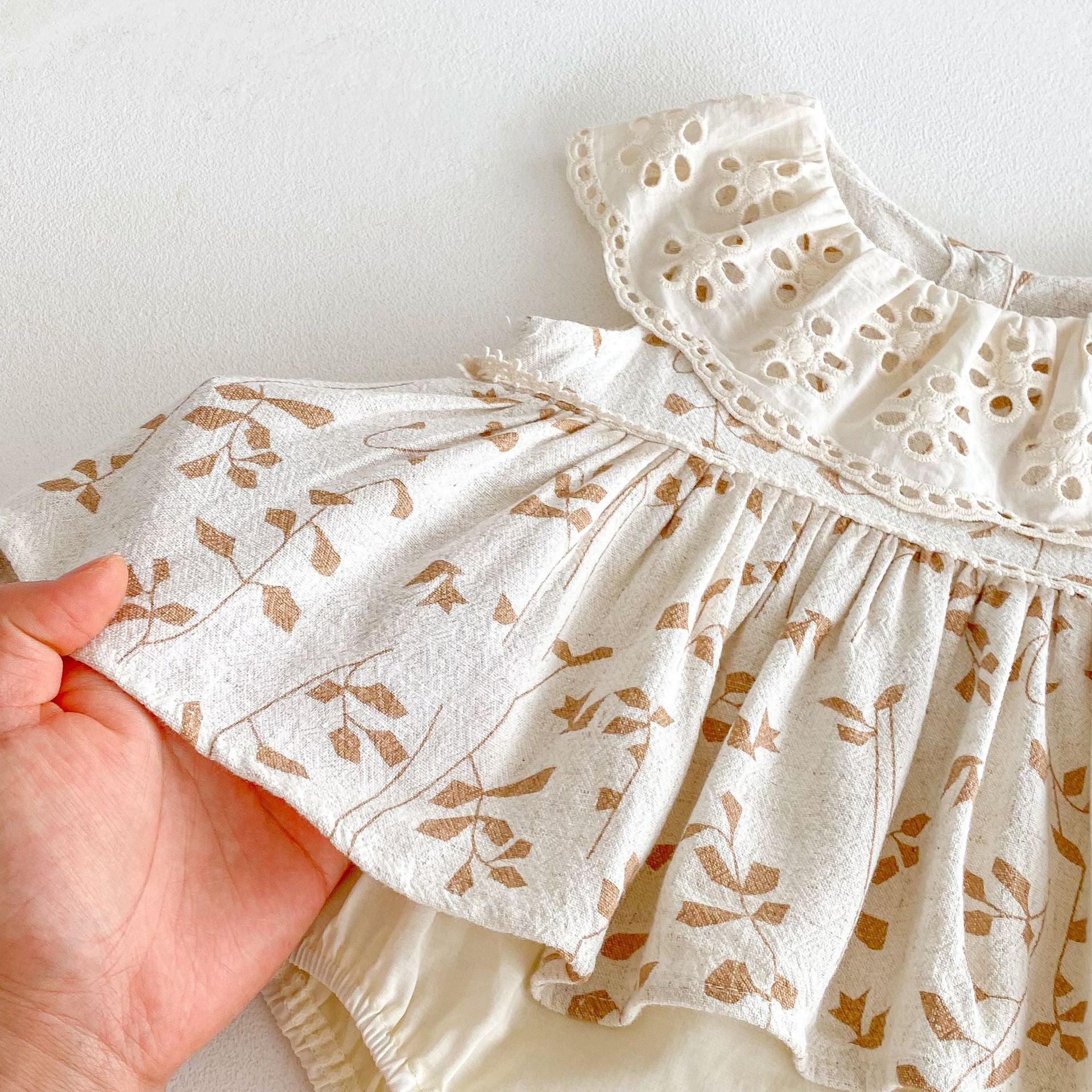 Summer Arrival Baby Girls Casual Sleeveless Leaves Pattern Dress Design Onesies, MyKids-USA®, Baby One-Pieces, MyKids-USA -  -  -  -  -  -  - 