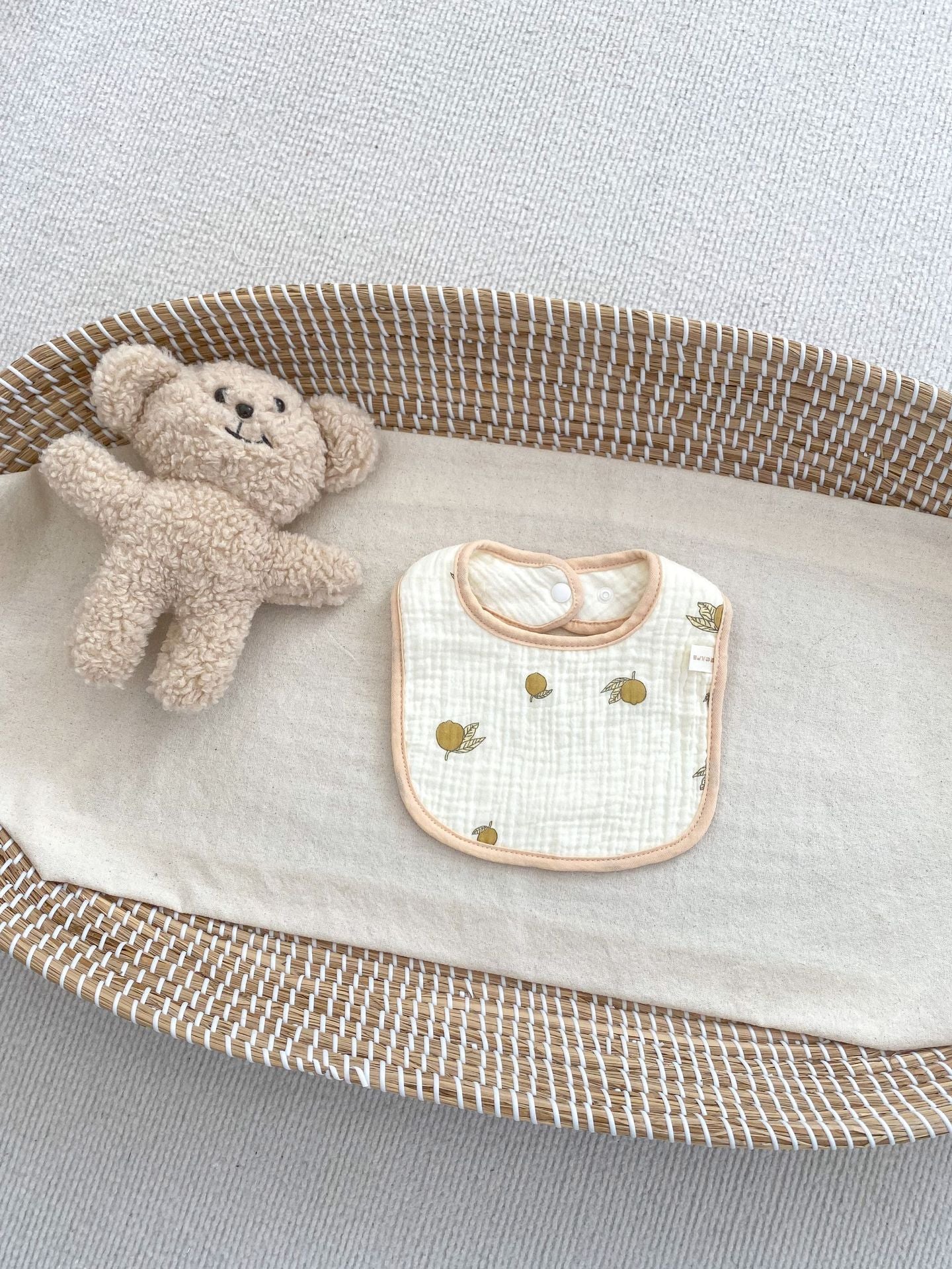 Adorable Cartoon U-Shaped Cotton Drool Cloth Muslin Bib, MyKids-USA®, Bibs, MyKids-USA - Size/Age - S (0-1Y) - Color - Khaki -  -  - TR2403081717-F