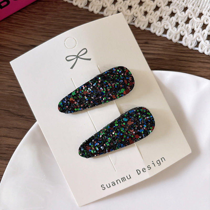 Collection of 2 Versatile Sequin Hair Clips, MyKids-USA®, Hair Pins, Claws & Clips, MyKids-USA - Size/Age - Average Size (0-12Y） - Color - Black -  -  - TR2601291552-A.