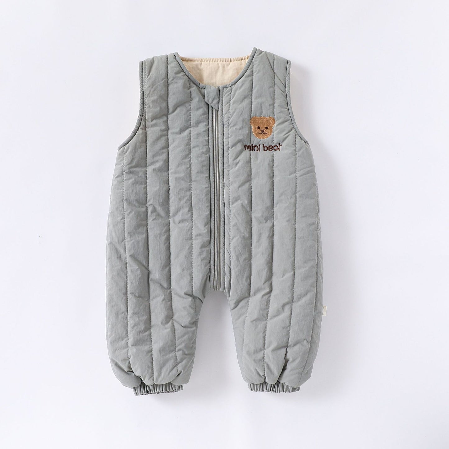 Autumn and Winter Arrival Baby Kids Unisex Teddy Bears Embroidery Pattern Sleeveless Casual Rompers, MyKids-USA®, Baby One-Pieces, MyKids-USA - Size/Age - 66 (3-6M) - Color - Green -  -  - TR2601051759-C.