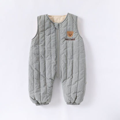 Autumn and Winter Arrival Baby Kids Unisex Teddy Bears Embroidery Pattern Sleeveless Casual Rompers, MyKids-USA®, Baby One-Pieces, MyKids-USA - Size/Age - 66 (3-6M) - Color - Green -  -  - TR2601051759-C.