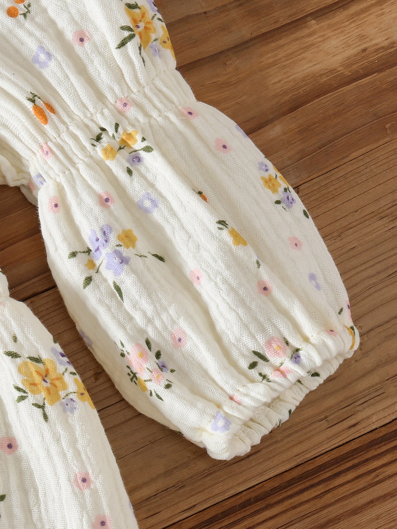 MyKids-USA® Autumn Design Baby Girls Flowers Pattern Long Sleeves Bodysuit