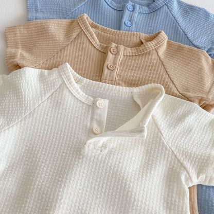 Summer Arrival Baby Unisex Short Sleeves Plain Rompers Bodysuits, MyKids-USA®, Baby One-Pieces, MyKids-USA -  -  -  -  -  -  - 