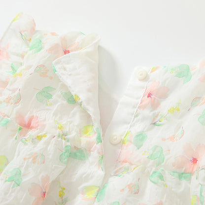 Summer Arrival Baby Girls Cute Floral Pattern Sleeveless Onesies, MyKids-USA®, Baby One-Pieces, MyKids-USA -  -  -  -  -  -  - 