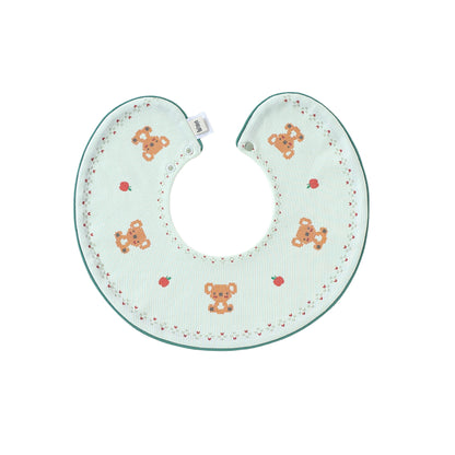 MyKids-USA® Adorable Animals Cartoon Pattern Snap-on Round Shaped Bib