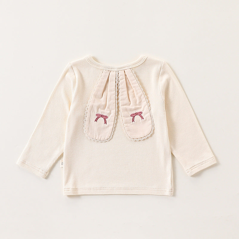 Autumn Baby Kids Girls Cute Rabbit’s Ears Design Crew Neck Top and Overalls Clothing Sets, MyKids-USA®, Baby One-Pieces, MyKids-USA -  -  -  -  -  -  - 