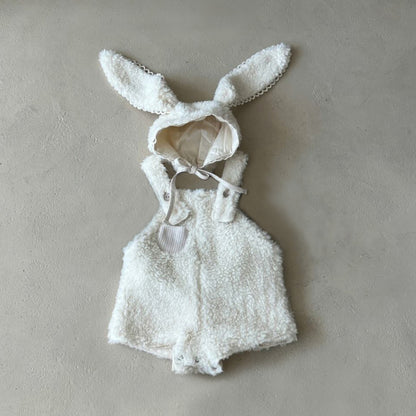 Winter Arrival Baby Unisex Sleeveless Plain Fluffy Onesies with Hat, MyKids-USA®, Bodysuits, MyKids-USA - Size/Age - 66 (3-6M) - Color - White -  -  - TR2601102211-A.