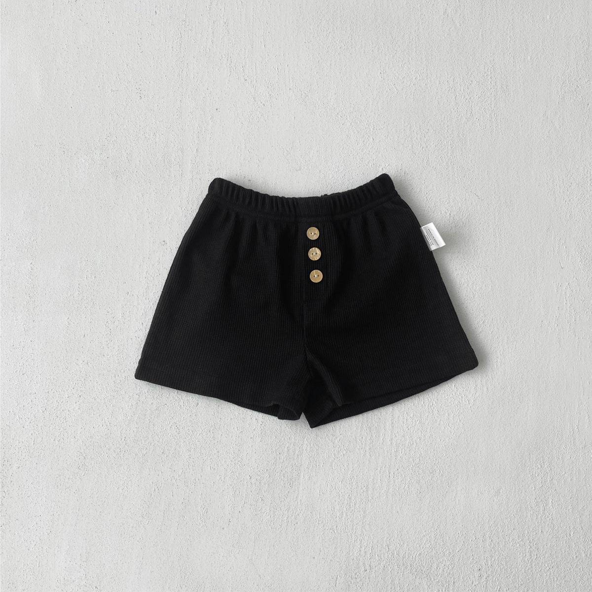 Summer Arrival Baby Kids Casual Style Solid Color Waffle Grid Shorts