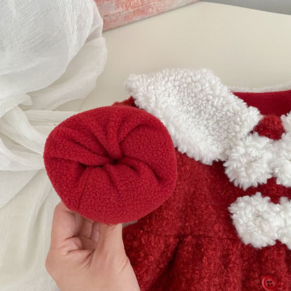 Winter Arrival Baby Kids Girls Color Patchwork Long Sleeves Warm Fluffy Coat, MyKids-USA®, Puffer Jackets, MyKids-USA -  -  -  -  -  -  - 