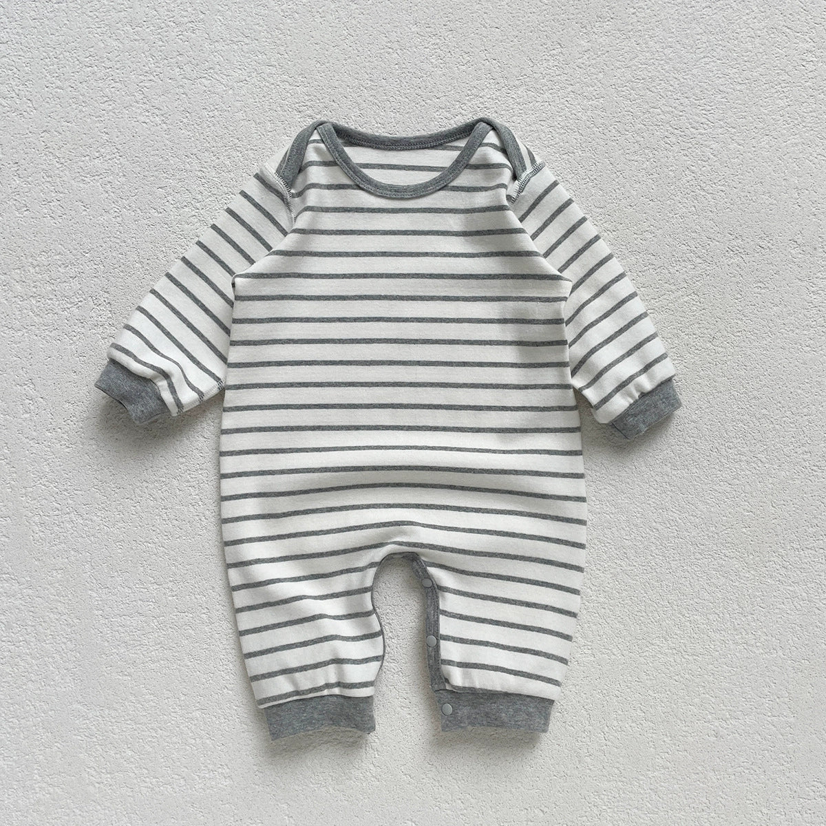 Autumn Hot Selling Baby Unisex Long Sleeves Striped Rompers, MyKids-USA®, Baby One-Pieces, MyKids-USA - Size/Age - 66 (3-6M) - Color - Grey -  -  - TR2507152042-A