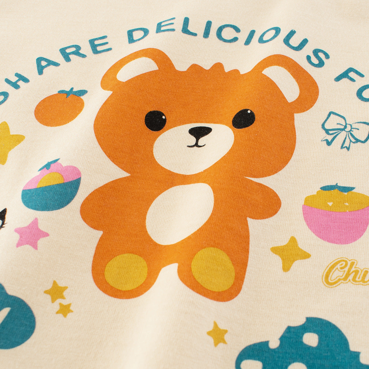 Summer Girls’ Teddy Bear and Letters Print T-shirt in European and American Style, MyKids-USA®, Baby & Toddler Tops, MyKids-USA -  -  -  -  -  -  - 