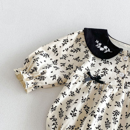 MyKids-USA® Autumn Arrival Baby Girls Long Sleeves Cute Color Patchwork Floral Bodysuit