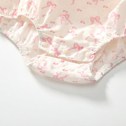 Summer Arrival Baby Girls Cute Butterfly-bow Pattern Sleeveless Strap Onesies, MyKids-USA®, Baby One-Pieces, MyKids-USA -  -  -  -  -  -  - 