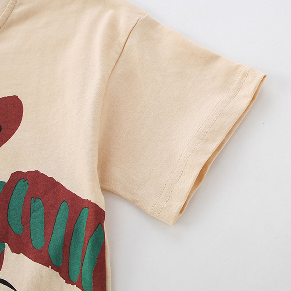 Summer Hot Selling Baby Kids Boys Short Sleeves Cartoon Animals Pattern T-shirt and Plain Shorts Clothing Set, MyKids-USA®, Baby & Toddler Outfits, MyKids-USA -  -  -  -  -  -  - .