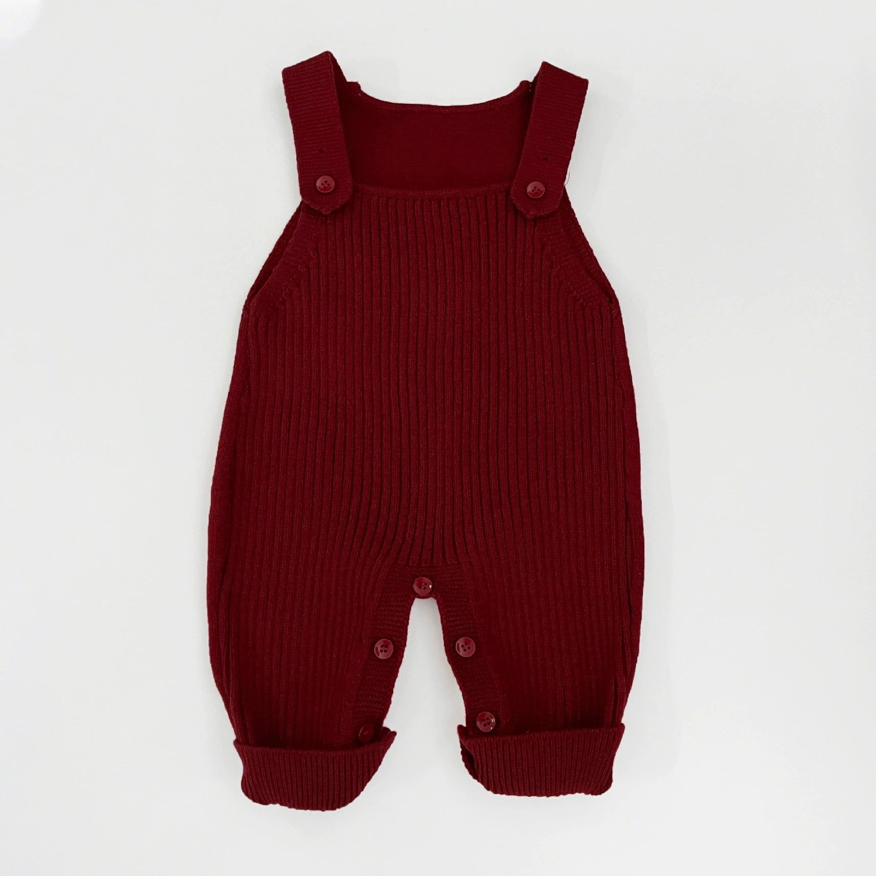 Spring Arrival Baby Unisex Sleeveless Simple Solid Color Knitted Strap Rompers Overalls, MyKids-USA®, Baby One-Pieces, MyKids-USA - Size/Age - 66 (3-6M) - Color - Red -  -  - TR2503062243-A