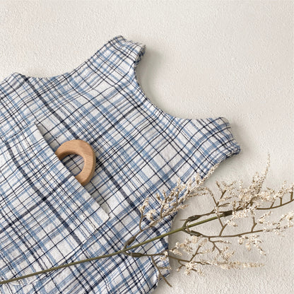 Arrival Summer Baby Kids Plaid VestArrival Summer Baby Kids Plaid Vest