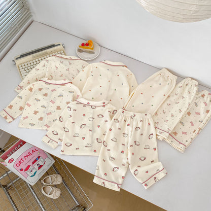 Autumn and Spring Baby Kids Long Sleeves Cute Cartoon Pattern Top and Pants Pajamas Clothing Set, MyKids-USA®, Pajamas, MyKids-USA -  -  -  -  -  -  - 