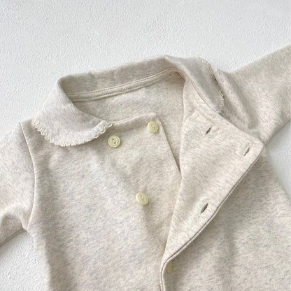 MyKids-USA® Autumn Hot Selling Baby Unisex Single Breasted Long Sleeves Plain Romper