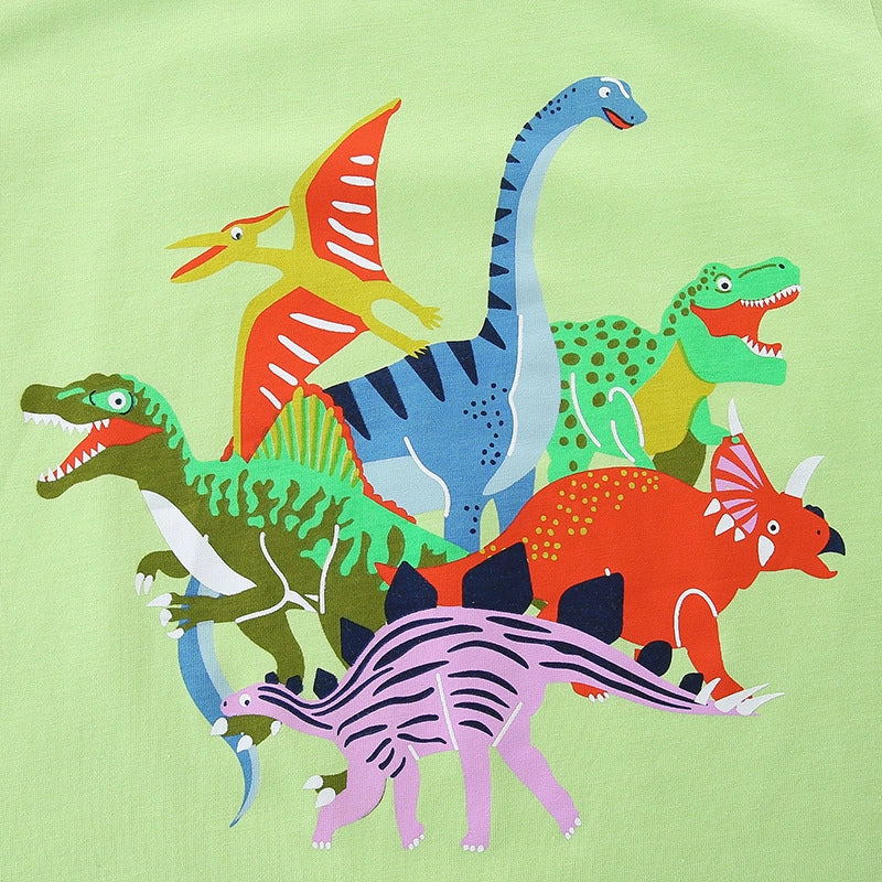 Summer Boys’ Dinosaurs Animals Cartoon Pattern T-shirt in European and American Style, MyKids-USA®, Baby & Toddler Tops, MyKids-USA -  -  -  -  -  -  - 