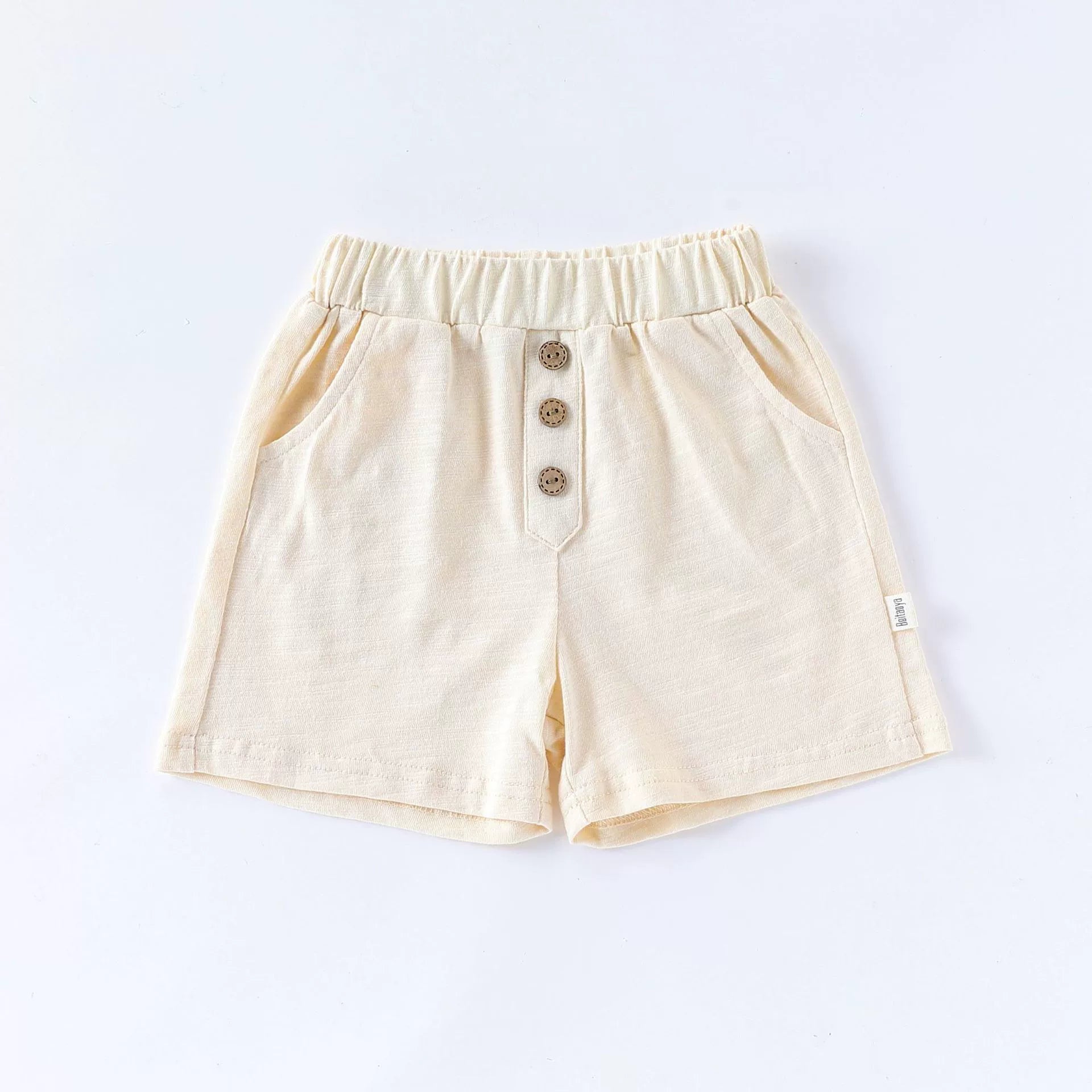 Summer Arrival Kids Unisex Cotton Casual Style Solid Color Shorts, MyKids-USA®, Shorts, MyKids-USA - Size/Age - 73 (6-9M) - Color - Beige -  -  - TR2504252200-A